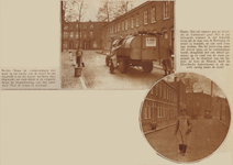 874156 Collage van 2 foto's betreffende het werk van de Gemeentereiniging te Utrecht, met linksboven een afbeelding van ...